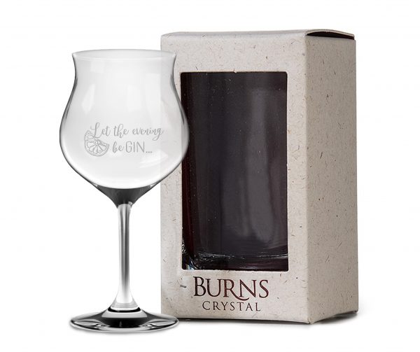 Burns Glencairn Range Gin Goblet with Engraving | crystal gin glasses
