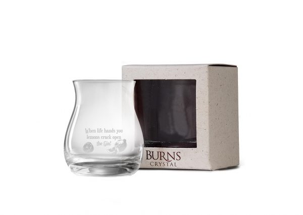 Burns Scottish Gift Glencairn Mixer Engraved | Gin sets for her