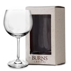 Burns Crystal - Jura gin Goblet + carton Gin Glass Set