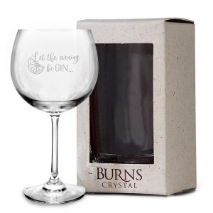Burns Drinks Jura Gin Goblet Gift with Engraving | Mothers Day Gin Gifts