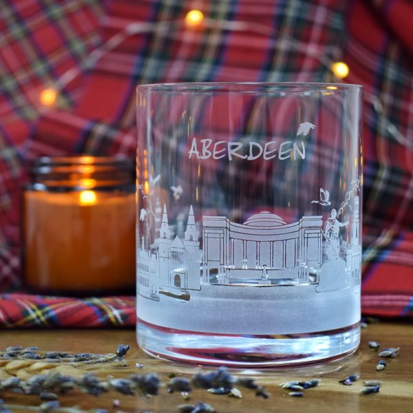 Burns Scottish Gift With Aberdeen Skyline Wrap Around