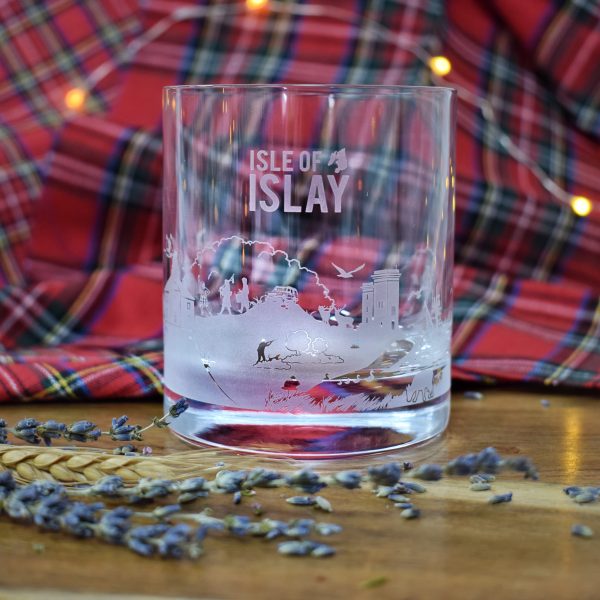 Burns Scottish Gift With Isle of Islay Skyline Wrap Around