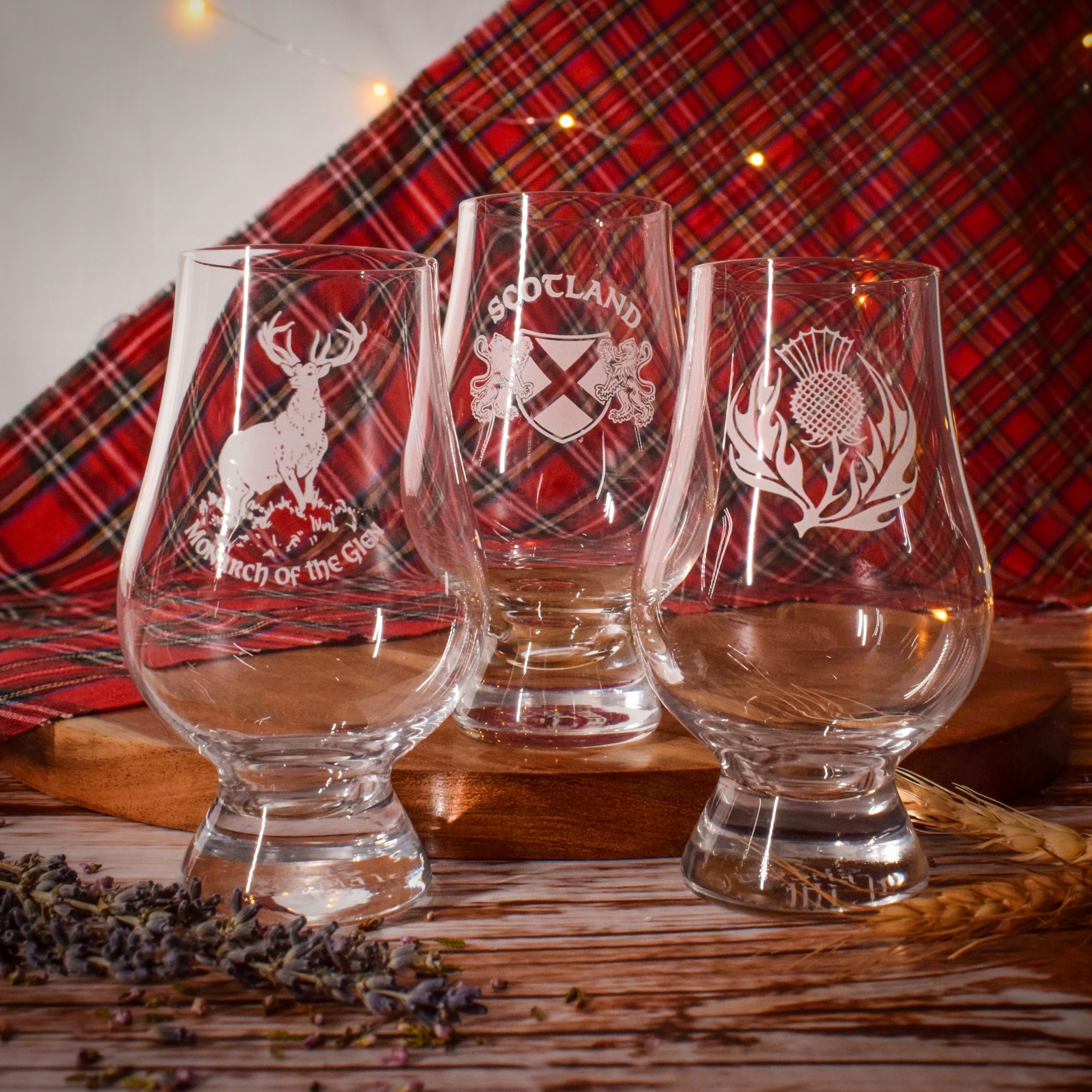 Burns Scottish Gift Glencairn Glass Engraved Carton